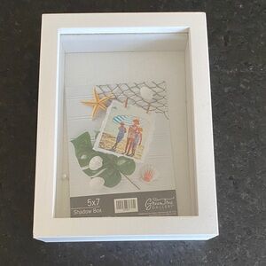 Elegant White Shadow Box Picture Frame